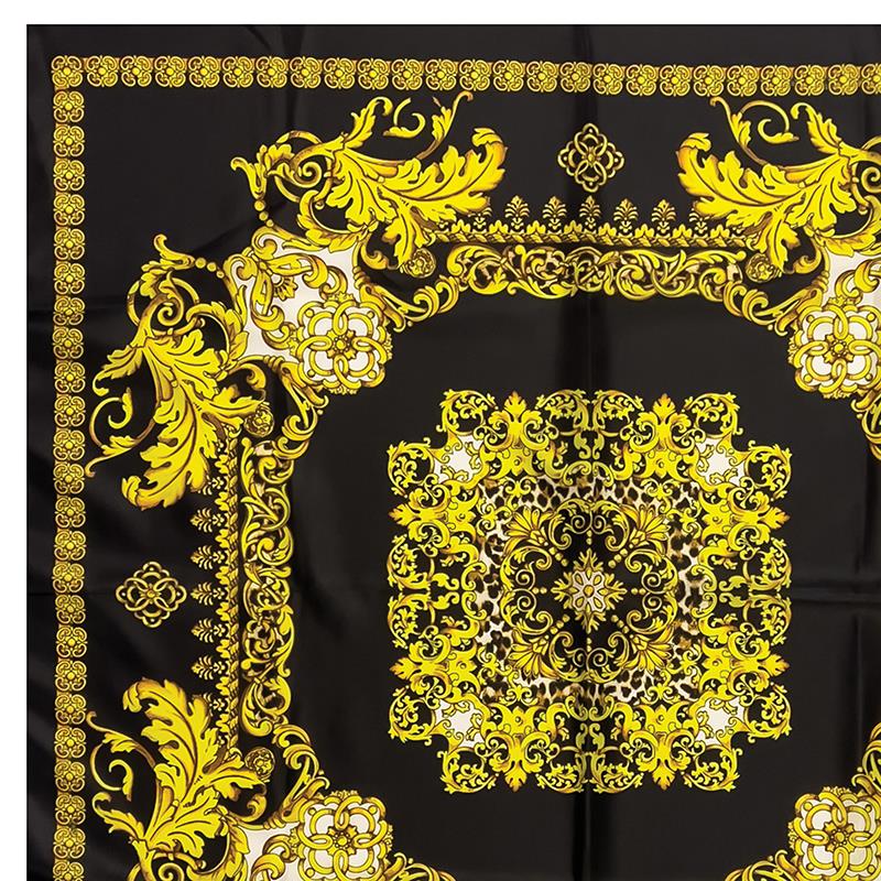 Italian-Made Florentine Black Scarf